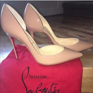 Authentic Christian Louboutin 100 -Nude